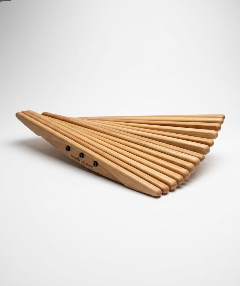 Lamellen Balance Board Holz | Einzigartiger Sprossen-Trainer, Wackelbrett