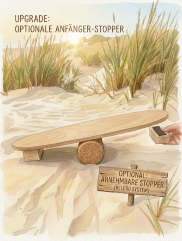woodybalance Board Oceanside Red inkl. Ständer | Surf Form