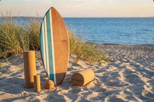 woodybalance Board Oceanside inkl. Ständer