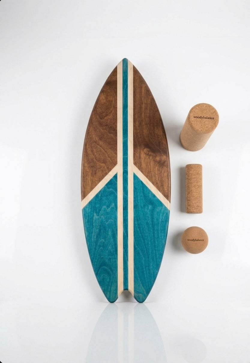 woodybalance Board OCEAN PEACE inkl. Ständer | Surf Form