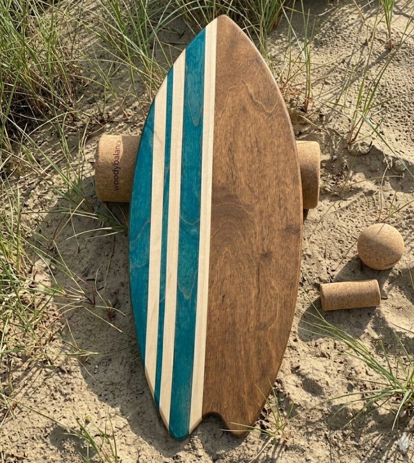 woodybalance Board Oceanside inkl. Ständer | Surf Form