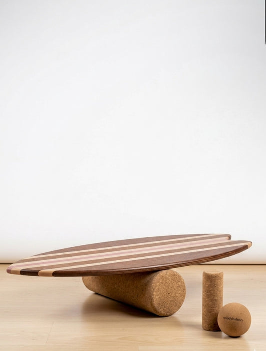 woodybalance Board pink Woodstock inkl. Ständer | Surf Form