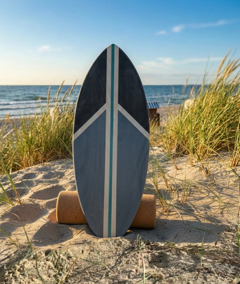 woodybalance Board PEACE BLUE inkl. Ständer