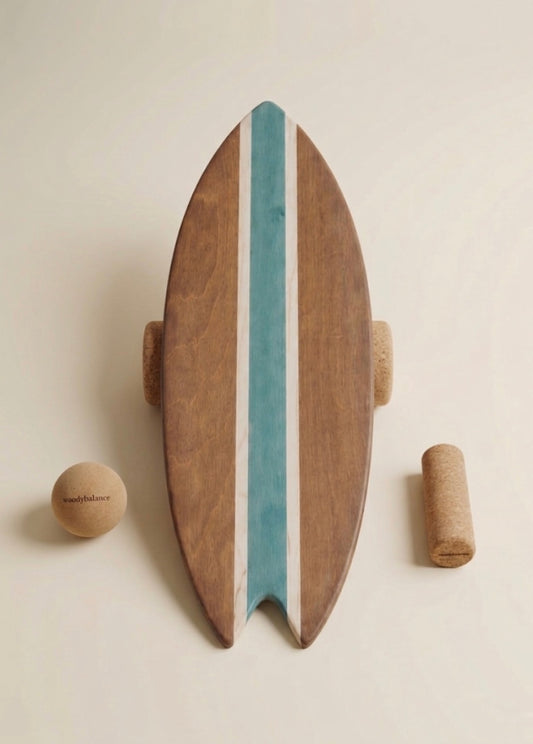 woodybalance Board OCEAN inkl. Ständer | Surf Form