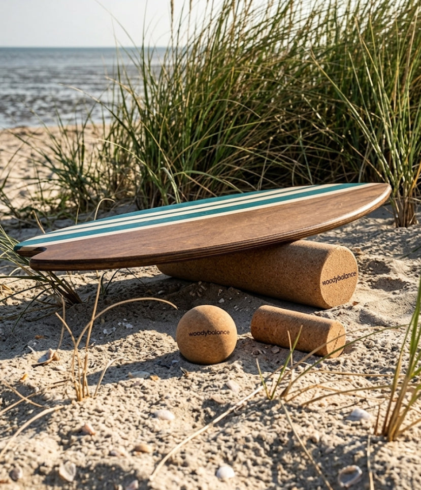 woodybalance Board Oceanside inkl. Ständer | Surf Form
