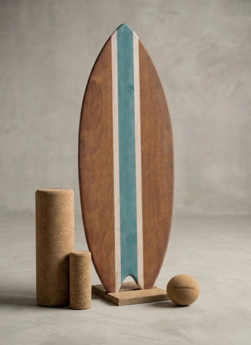 woodybalance Board OCEAN inkl. Ständer | Surf Form