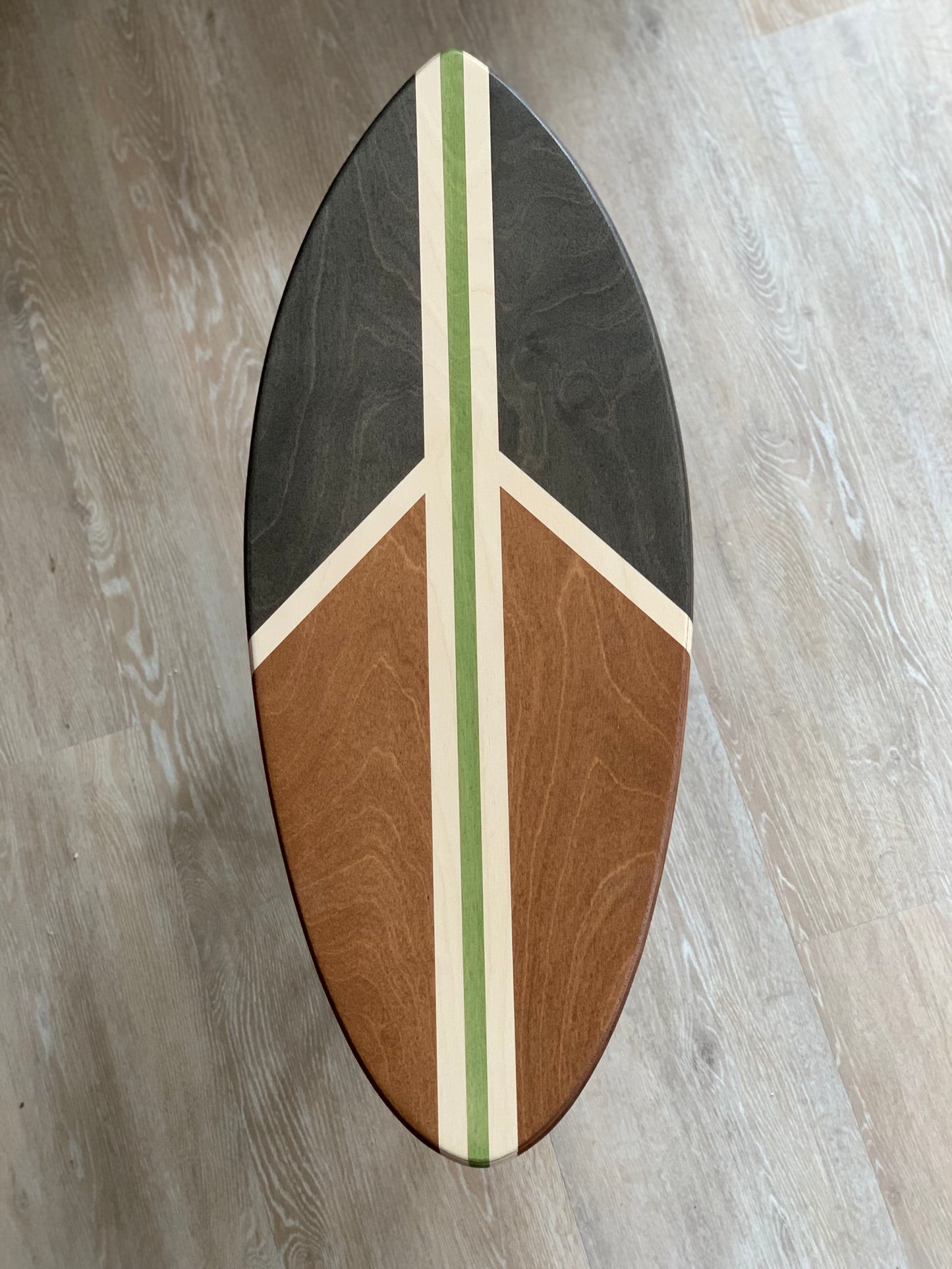 woodybalance Board Tisch inkl. abnehmbare stark Klett Tischbeine