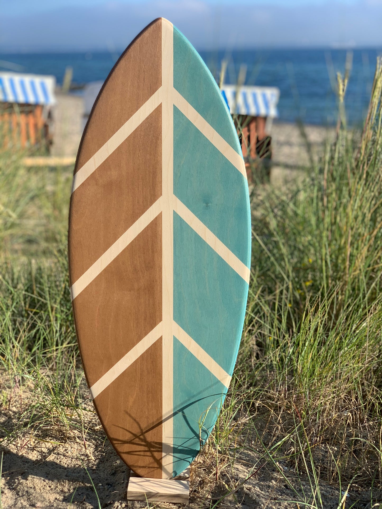 woodybalance Board LEAF blau inkl. Ständer